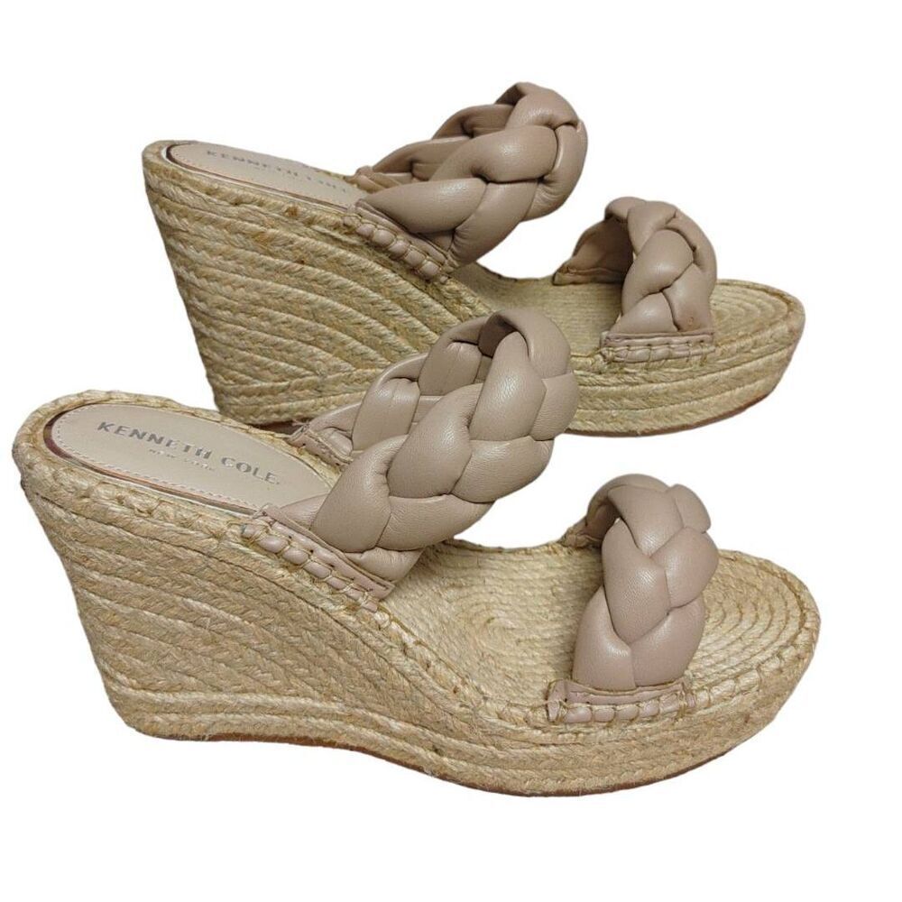 Olivia Braided Wedge Espadrille Sandal by Kenneth Cole Sz 9.5M - Picture 3 of 7